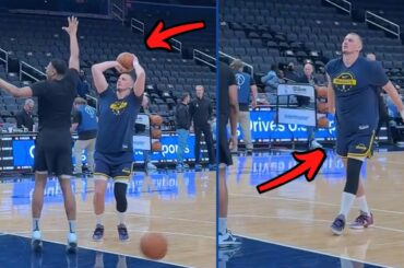 Nikola Jokic Pregame Shooting Routine Ahead of Denver Nuggets vs. Wizards! Still Out W/ Knee Injury!