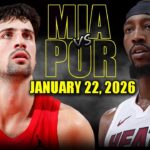 Miami Heat vs Portland Trail Blazers Full Game Highlights – January 22, 2026 | NBA Season