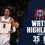 Peyton Watson CAREER-HIGH Game ‼️ | Highlights vs. WAS