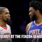 CONTROVERSIAL ENDING to Rockets-76ers as no-call for goaltending sends it to OT | NBA on ESPN