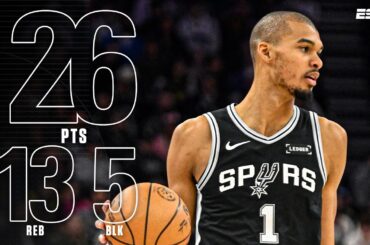 WEMBY IS UNREAL 😳 Victor Wembanyama 26-PT, 13-REB double-double in BIG win over Jazz | NBA on ESPN