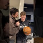 Yes Kas, that’s the actual game ball 😅 #nba #basketball #firstgame #allaccess