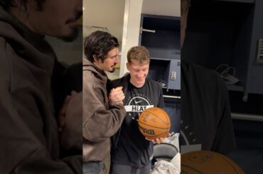 Yes Kas, that’s the actual game ball 😅 #nba #basketball #firstgame #allaccess