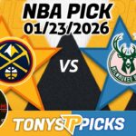 Denver Nuggets vs Milwaukee Bucks Pick 1/23/26 NBA Pick Prediction