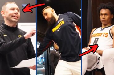 Denver Nuggets Locker Room Celebration After Peyton Watson Makes 35 Points vs. Wizards! Nikola Jokic