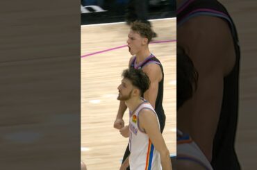 Not sure if you can get more hyped than  Pelle did vs OKC 🗣️ #nba #basketball #micdup