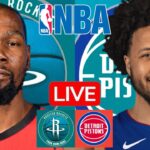 LIVE: HOUSTON ROCKETS vs DETROIT PISTONS | NBA | PLAY BY PLAY | SCOREBOARD