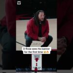 Derrick Rose will be forever immortalized in the Bulls’ rafters Saturday night ❤️ 💯