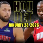 Houston Rockets vs Detroit Pistons Full Game Highlights – January 23, 2026 | NBA Season