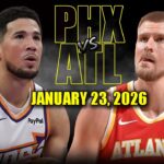 Phoenix Suns vs Atlanta Hawks Full Game Highlights – January 23, 2026 | NBA Season