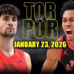 Toronto Raptors vs Portland Trail Blazers Full Game Highlights – January 23, 2026 | NBA Season