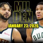 Milwaukee Bucks vs Denver Nuggets Full Game Highlights – January 23, 2026 | NBA Season