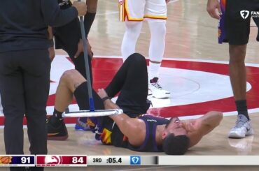 Devin Booker leaves game after suffering apparent ankle injury | NBA on ESPN