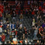 Scottie Barnes embraces all the Raptors Fans who showed up in Portland