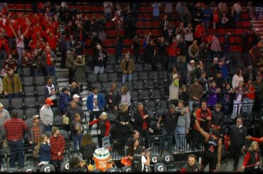 Scottie Barnes embraces all the Raptors Fans who showed up in Portland