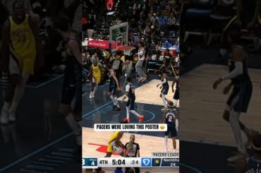 Nesmith drives and throws down the huge poster slam + the Pacers bench loves it 🤩