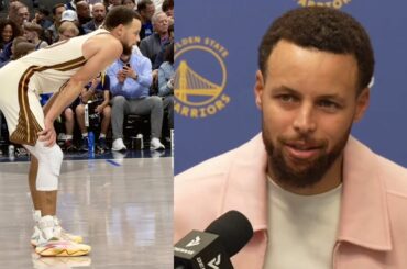 Steph Curry shows love to Kyrie Irving after wearing his shoes in game vs Mavs