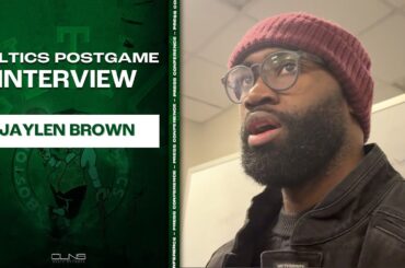 Jaylen Brown says 'hamstring tightness' affected performance vs Nets | Celtics Postgame Interview