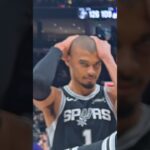 Vic still getting used to the new cut 🤣🧑‍🦲 #spurs #nba #wemby