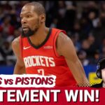 Houston Rockets STUN Detroit Pistons With Kevin Durant's FLAWLESS 32 Points & Reed Sheppard TAKEOVER