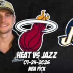 Miami Heat vs Utah Jazz 1/24/26 NBA Free Picks & Prediction | NBA Betting Tips