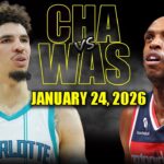Charlotte Hornets vs Washington Wizards Full Game Highlights - January 24, 2026 | NBA Season