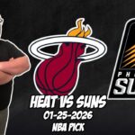 Miami Heat vs Phoenix Suns 1/25/26 NBA Free Picks & Prediction | NBA Betting Tips