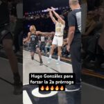 El triple de Hugo González para forzar la 2ª prórroga ante Brooklyn Nets 🔥🔥 #hugogonzalez