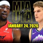 Miami Heat vs Utah Jazz Full Game Highlights – January 24, 2026 | NBA Season
