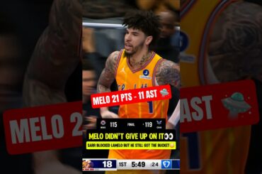 LaMelo recovered after NASTY BLOCK😭