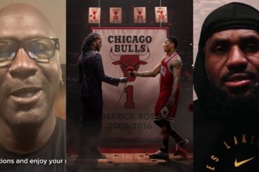 Michael Jordan, LeBron & more congratulate Derrick Rose on his jersey retirement