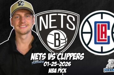 Brooklyn Nets vs Los Angeles Clippers 1/25/26 NBA Free Picks & Prediction | NBA Betting Tips