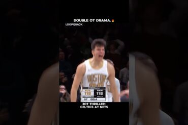 Double-overtime chaos in Celtics vs Nets #nbashorts