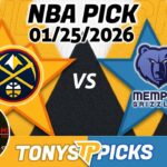 Denver Nuggets vs. Memphis Grizzlies Pick 1/25/26 NBA Pick Prediction