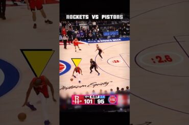 Duncan Hits the Three, But Little Too Late? 😮‍💨 Rockets vs Pistons #nba #shorts