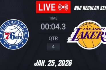 NBA LIVE! Philadelphia 76ers vs Los Angeles Lakers | January 25, 2026 | Sixers vs Lakers | 2K26
