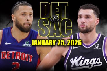 Detroit Pistons vs Sacramento Kings Full Game Highlights – January 25, 2026 | NBA Season