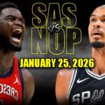 San Antonio Spurs vs New Orleans Pelicans Full Game Highlights – January 25, 2026 | NBA Season