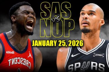 San Antonio Spurs vs New Orleans Pelicans Full Game Highlights – January 25, 2026 | NBA Season