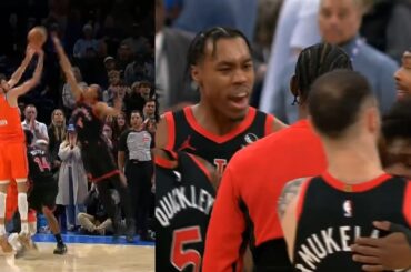 Scottie Barnes CLUTCH block on Chet Holmgren and rebound to win vs OKC - Final 1:24