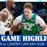 Mavericks Highlights vs. Los Angeles Lakers | January 24, 2026
