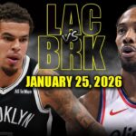 Los Angeles Clippers vs Brooklyn Nets Full Game Highlights – January 25, 2026 | NBA Season
