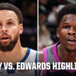 The Chef vs. Ant-Man HIGHLIGHTS 🎥 Curry leads Warriors to W over Edwards & Wolves 💪 | NBA on ESPN
