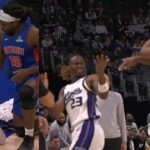 Isaiah Stewart points at Schroder then Ron Holland ejected for shoving Keon Ellis