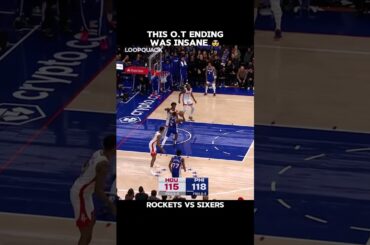Overtime chaos in Rockets vs Sixers #nbashorts