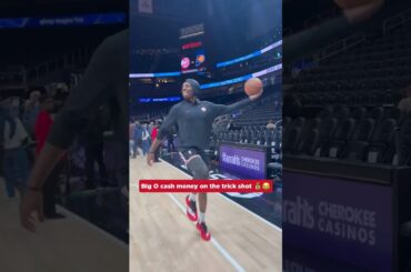 Pregame OO is the best vibes #nba #hawks #onyekaokongwu #trickshots