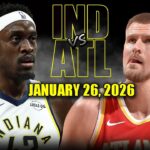 Indiana Pacers vs Atlanta Hawks Full Game Highlights – January 26, 2026 | NBA Season