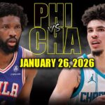 Philadelphia 76ers vs Charlotte Hornets Full Game Highlights – January 26, 2026 | NBA Season