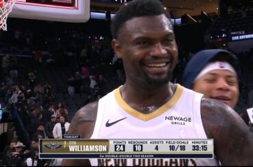 Zion Williamson Walkoff Interview after Win vs. Spurs 1/25/2026