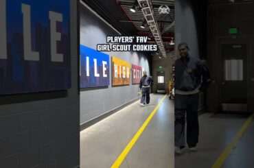 Time to make a macadamia nut cookie, Girl Scouts 🫵 #nba #denvernuggets #girlscoutcookies